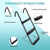 Simple Deluxe Trampoline Ladder with Horizontal Wide Steps Skid-Proof Steps Simple Deluxe 12FT 14FT Trampoline Stairs Accessories, Universal Hook UV T