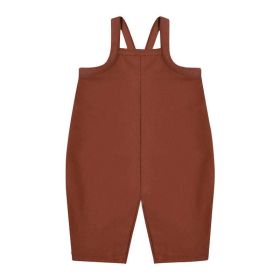 Baby Boy And Girl Solid Color Thickened Loose Comfy Romper (Color: Red, Size/Age: 73 (6-9M))