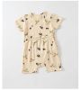 Baby Printed Pattern Round Collar With Button Short-Sleeved Top Combo Shorts Soft Sets