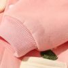 Baby Girl Flower Patched Pattern Single Breasted Design Double Layer Thickened Coat