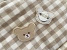 Baby Solid Color Or Plaid Pattern Cartoon Bear Decoration Quilted Warm Coat