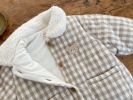 Baby Solid Color Or Plaid Pattern Cartoon Bear Decoration Quilted Warm Coat